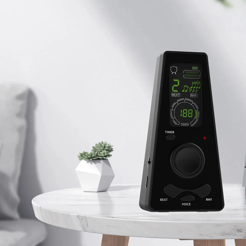 Профессиональный электронный метроном с четким цифровым дисплеем, портативная и удобная конструкция с регулируемой скоростью 
Профессиональный электронный метроном с четким цифровым дисплеем, портативная и удобная конструкция с регулируемой скоростью