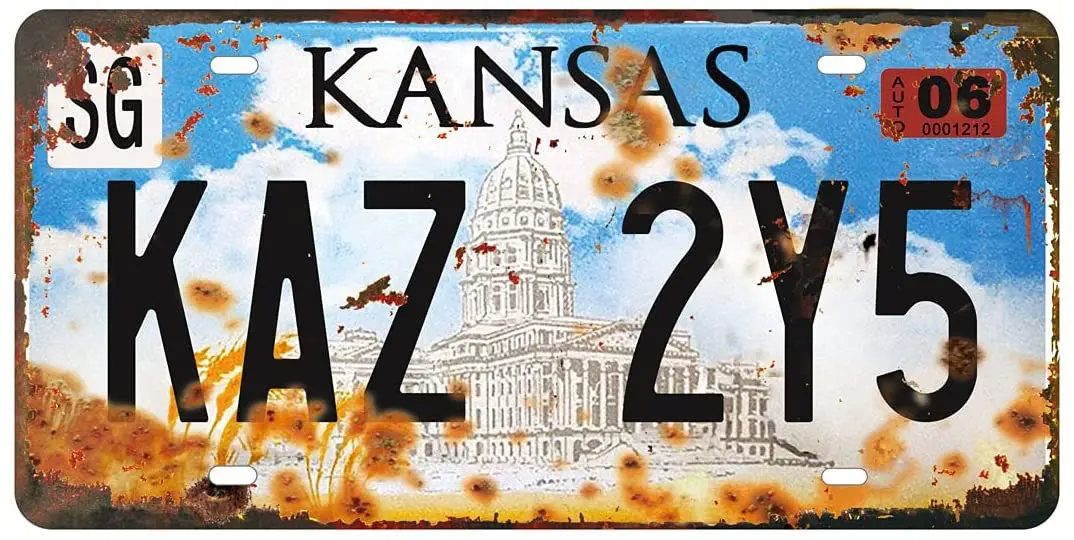 Panguru 2 Pieces Prop License Plates from Supernatural, Metal Number Tags, Movie Prop Vanity Plate, 12x6 inches 
Panguru 2 Pieces Prop License Plates from Supernatural, Metal Number Tags, Movie Prop Vanity Plate, 12x6 inches
