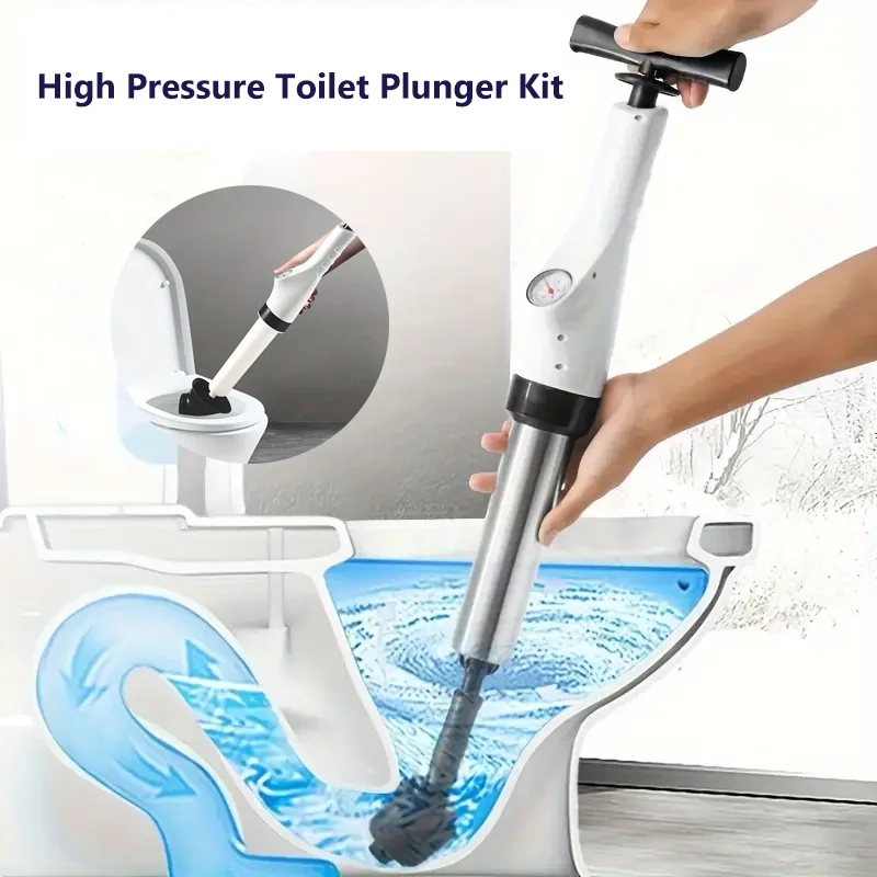 

High Pressure Drain Plunger Sewer Pipe Unblocker Air Drain Blaster Dredge Clog Remover Toilet Plunger Sink Drain Clean Tools