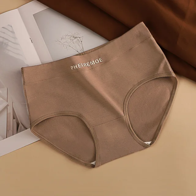 Culotte de dehors en Coton pour Femme, Sous-Vêtement Marron, Sans Couture, Lingerie Sexy, Grande Taille 2