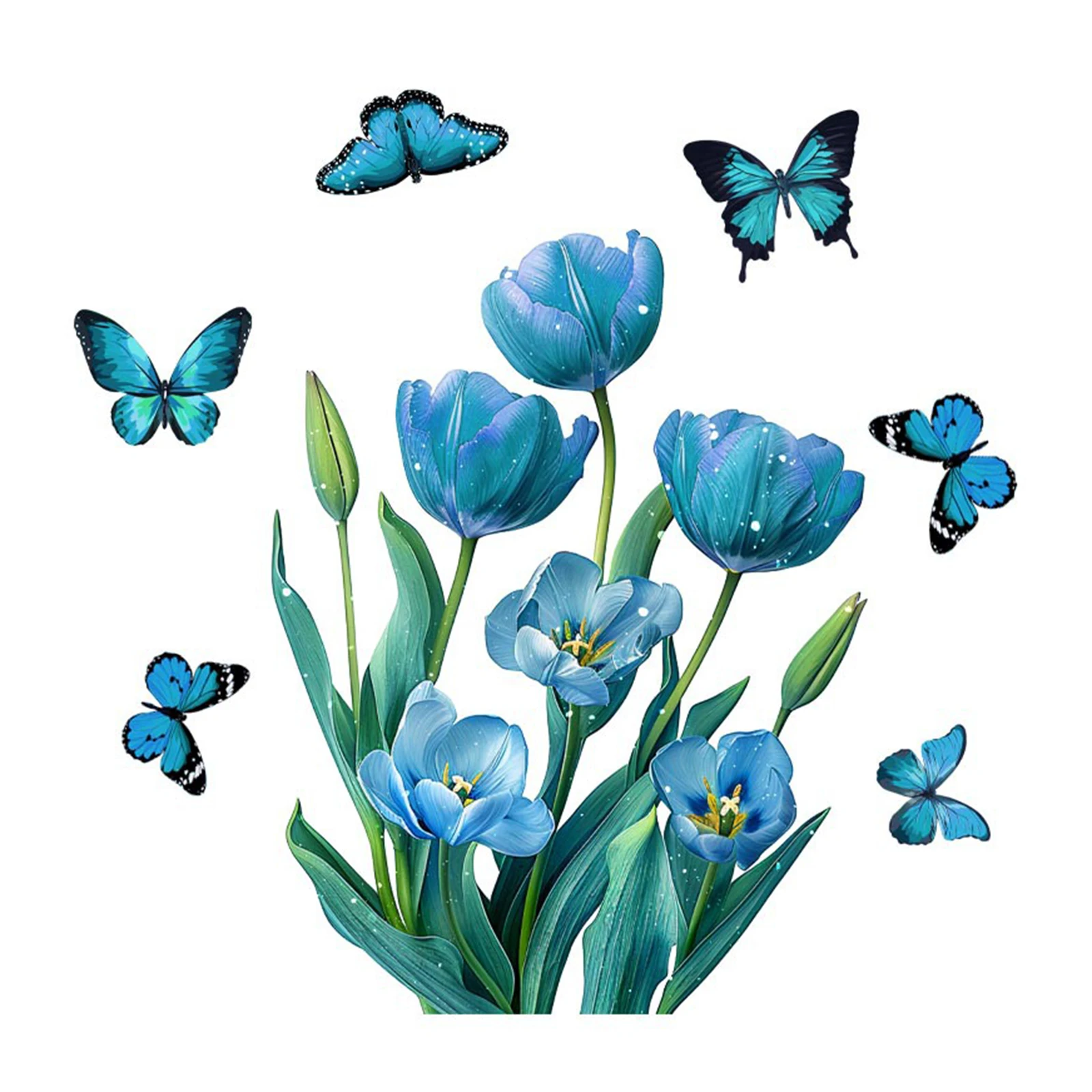 1 Set Wall Stickers PVC Blue Flower Tulip Double Sided Electrostatic Sticker Decorative Sticker Waterproof Wall Stick 30x40cm
1 Set Wall Stickers PVC Blue Flower Tulip Double Sided Electrostatic Sticker Decorative Sticker Waterproof Wall Stick 30x40cm