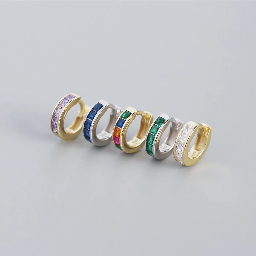 Boucles d'oreilles rondes en argent regardé 925 pour femmes, nouvelle collection de bijoux à la mode 4