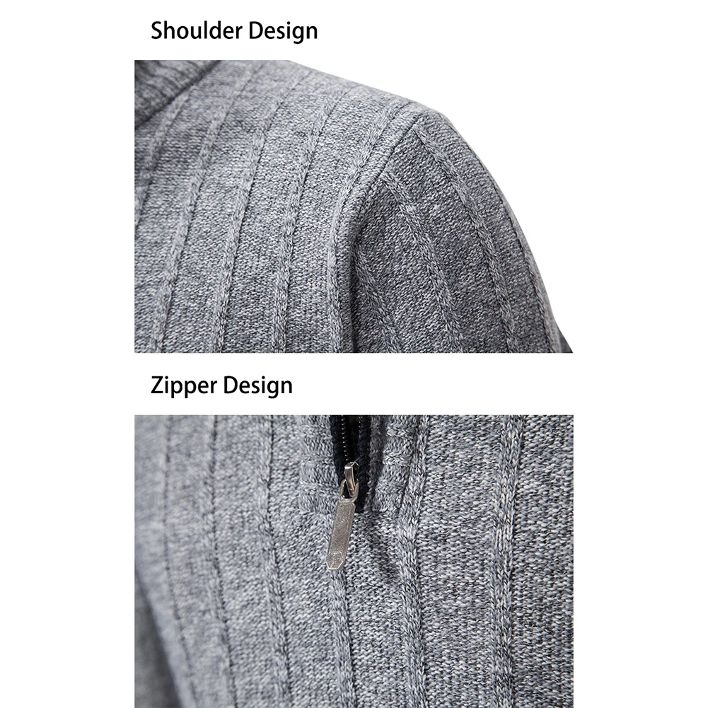 Mens Sweater Pullovers Solid Color Winter Fleece Knitwear Long Sleeve Striped Texture Warm High Quality Material
Mens Sweater Pullovers Solid Color Winter Fleece Knitwear Long Sleeve Striped Texture Warm High Quality Material