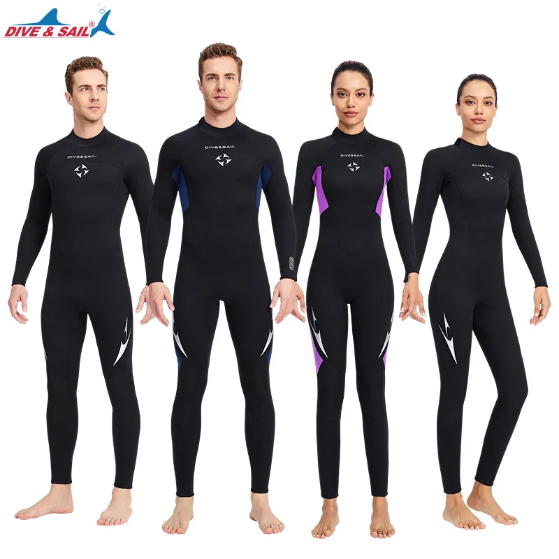 

3mm Long Sleeve Neoprene Wetsuits Keep Warm Full Scuba Diving Suits Women Diving Swimwear One-piece Snorkeling Surfing Wetsuit