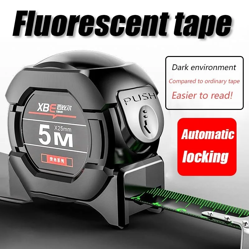 

Self locking High-precision Steel Tape measure Retrievable Thickened wear-resistant measuring tape 10M Metric Measurement tools