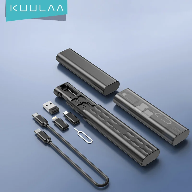 KUULAA 6 in 1 Multifunctional Cable Card Portable Storage Box Micro USB A Type C Adapter Kit PD 60W Charging Data Cable
KUULAA 6 in 1 Multifunctional Cable Card Portable Storage Box Micro USB A Type C Adapter Kit PD 60W Charging Data Cable