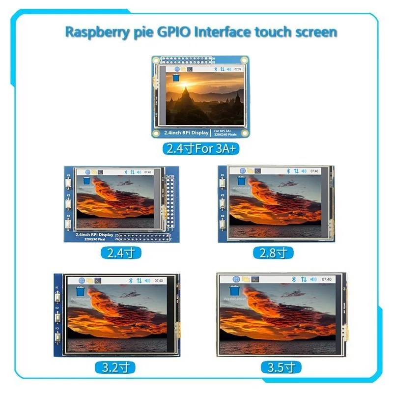 

2.4/3.2/2.8/3.2/3.5 Inch GPIO Series 2.4 Inch/2.8 Inch/3.2 Inch/3.5 Inch Touch Screen Display For Raspberry Pi 4B 3B B+