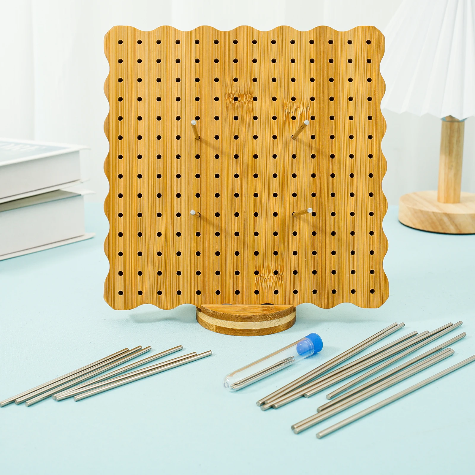 Wood Crochet Knitting Board 7.7in Granny Square Blocking Board Knitting Crochet Boards with Oval Base for Handcrafted DIY Crafts Wood Crochet Knitting Board 7.7in Granny Square Blocking Board Knitting Crochet Boards with Oval Base for Handcrafted DIY Crafts