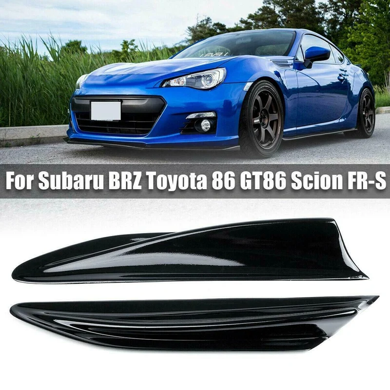 

NEW-Car Side Fender Fin Vents Cover Decoration Trim For Subaru BRZ Toyota 86 GT86 Scion FR-S Glossy Black