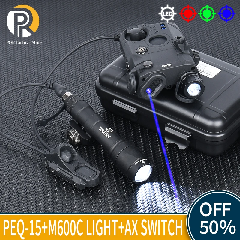 WADSN Tactical PEQ 15 LA5B Green Blue Red Dot Laser Sight With PEQ Airsoft Pressure Switch M600 Flashlight Weapon Accessories
WADSN Tactical PEQ 15 LA5B Green Blue Red Dot Laser Sight With PEQ Airsoft Pressure Switch M600 Flashlight Weapon Accessories