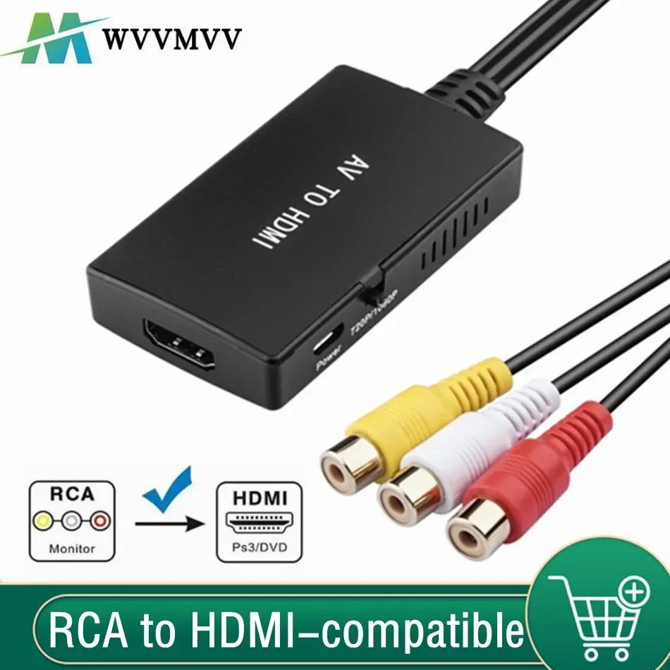 RCA to HDMI-compatible Adapter AV2HDMI-compatible Audio Vdieo Converter Support 1080P/720P NTSC/PAL Compatible With PS2 PS3 HDTV
RCA to HDMI-compatible Adapter AV2HDMI-compatible Audio Vdieo Converter Support 1080P/720P NTSC/PAL Compatible With PS2 PS3 HDTV