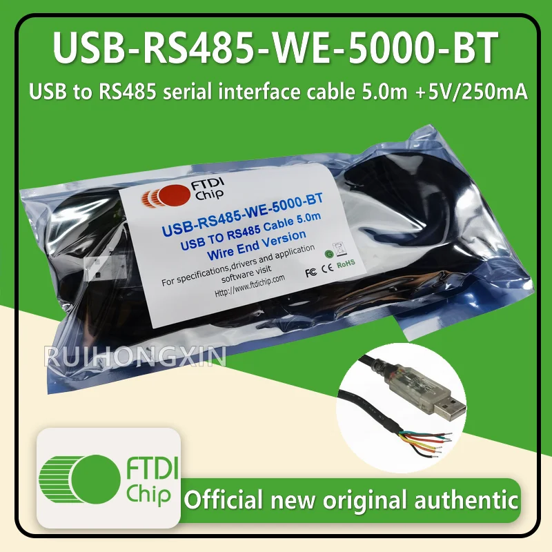 

USB-RS485-WE-5000-BT USB to RS485 serial interface cable +5V/250mA 12Mbps 3MBaud FTDIchip official new original authentic