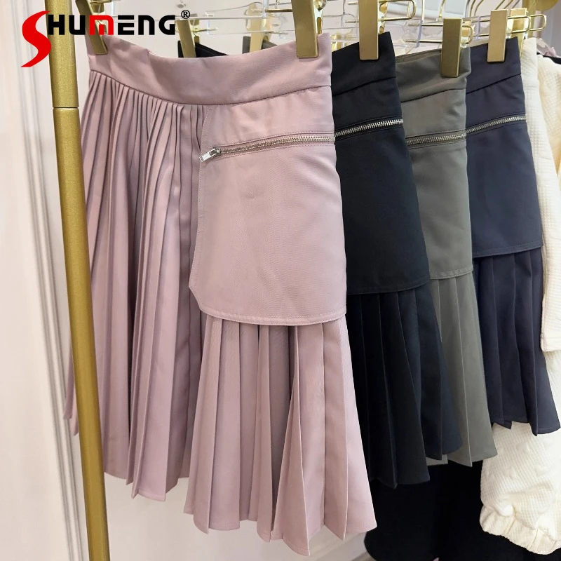 Japanese Rojita Style Spring New All-Matching Pleated Skirt Sweet Cute Pocket Tight Waist Solid Color Short Pink Black Skirts
Japanese Rojita Style Spring New All-Matching Pleated Skirt Sweet Cute Pocket Tight Waist Solid Color Short Pink Black Skirts