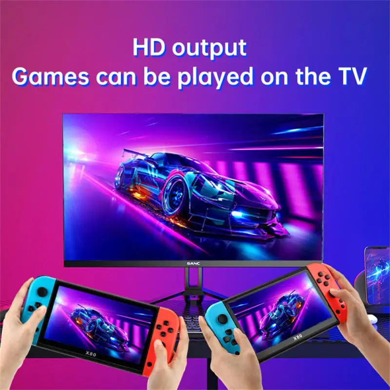 X80 Portable Game Console 7 Inch Screen Handheld Game Player 16GB 10000 Free Games For PS1/MAME Retro Arcade Game Support TV Out
X80 Portable Game Console 7 Inch Screen Handheld Game Player 16GB 10000 Free Games For PS1/MAME Retro Arcade Game Support TV Out