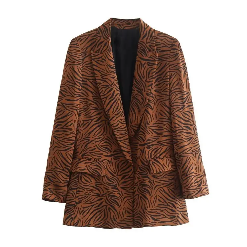 Animal Printed Chic Office Lady Blazers For Women Elegant Stylish Coats 2022 Women's Long Sleeve Single Button Straight Blazer
Animal Printed Chic Office Lady Blazers For Women Elegant Stylish Coats 2022 Women's Long Sleeve Single Button Straight Blazer