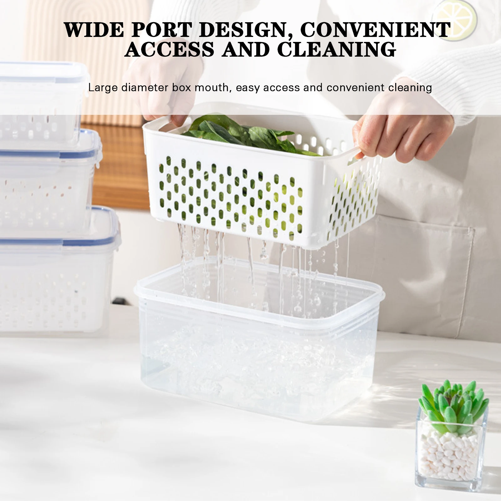 Double-layer Refrigerator Fresh Box Draining Fruit Vegetable Storage Container Sealed Food Container Reusable Home Accessories
Double-layer Refrigerator Fresh Box Draining Fruit Vegetable Storage Container Sealed Food Container Reusable Home Accessories