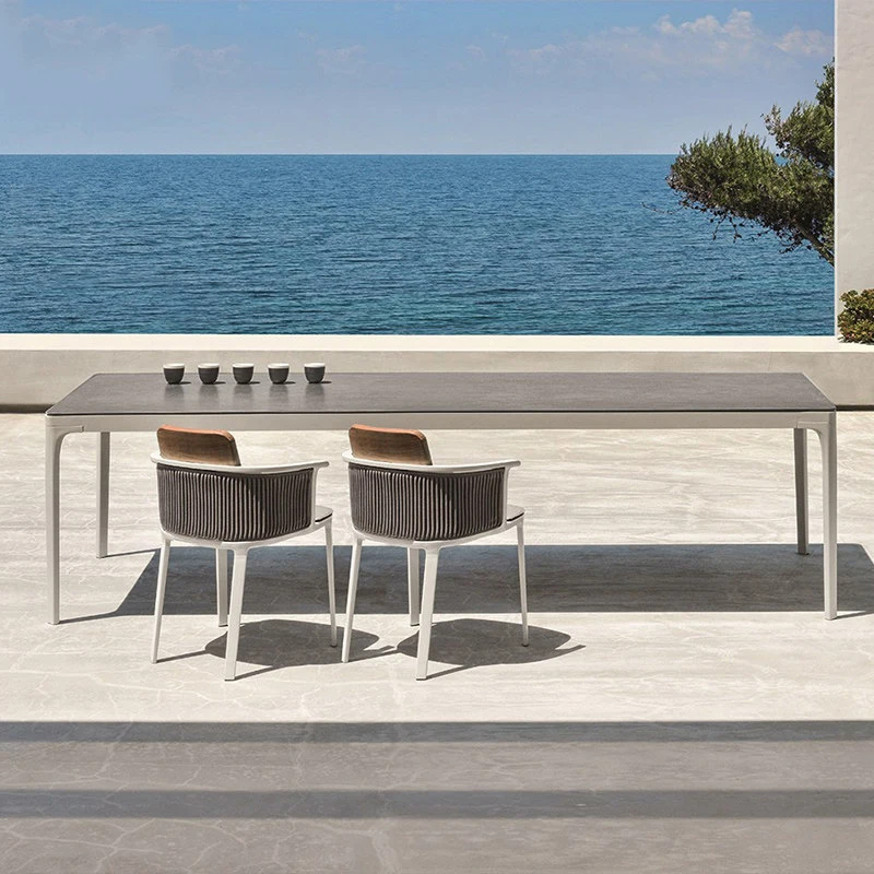 Customized outdoor table and chair hotel waterproof sunscreen leisure rattan board dining table and chair furniture
Customized outdoor table and chair hotel waterproof sunscreen leisure rattan board dining table and chair furniture