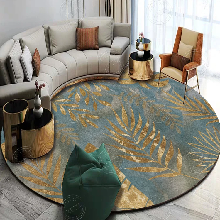 

New Design Geometric Round Carpet Abstract Art Modern Printed Bedroom Carpets Floor Mats Rugs Anti Slip Rugs Home Decoration