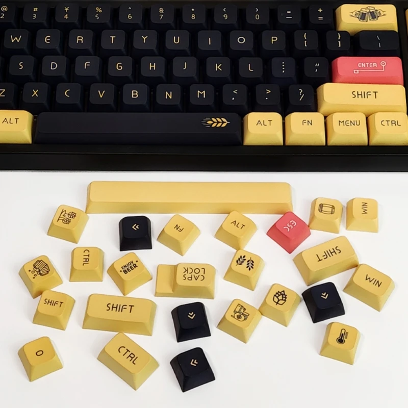 

134 клавиши XDA Keycap PBT DYE SUB Craft Brew Колпачки для 60/61/64/68/84/87/96/104