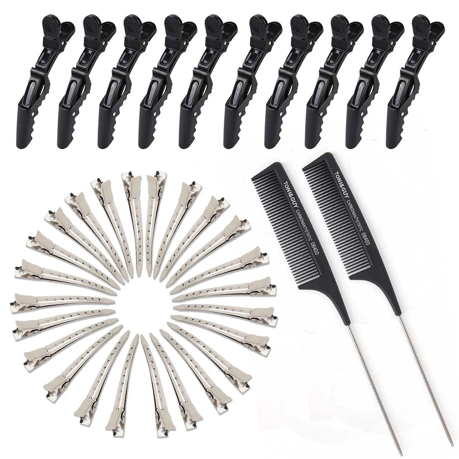 24 Packs Duck Bill Clips 10 Pcs Hair Clips For Styling Alligator Clips 2 Packs Rat Tail Comb Set Professional Hair Salon Styling
24 Packs Duck Bill Clips 10 Pcs Hair Clips For Styling Alligator Clips 2 Packs Rat Tail Comb Set Professional Hair Salon Styling