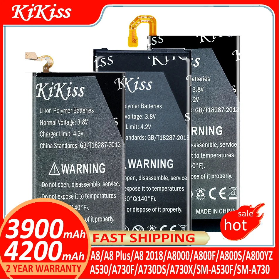 

KiKiss Battery For Samsung Galaxy A8/A8 Plus A8Plus A8+ 2018 A8000 A800F A800S A800YZ A530 SM-A530F SM-A730 A730F A730DS A730X