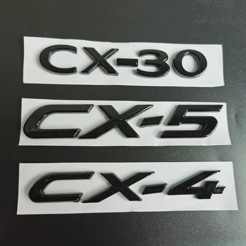 

CX4 CX5 CX30, надпись, флейта для Mazda автомобильные наклейки-логотипы 5, аксессуары для переоснащения багажника, объемные Цифровые декоративные наклейки