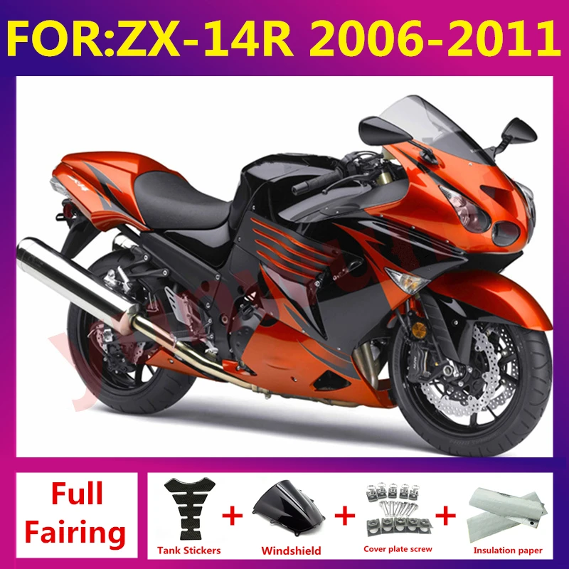 For Kawasaki Zx14r ZZR 1400 Zx14 Zx-14r Fairing Body Kit bodywork 2006 2007 2008 2009 2010 2011 ZXMT Fairings set orange black
For Kawasaki Zx14r ZZR 1400 Zx14 Zx-14r Fairing Body Kit bodywork 2006 2007 2008 2009 2010 2011 ZXMT Fairings set orange black