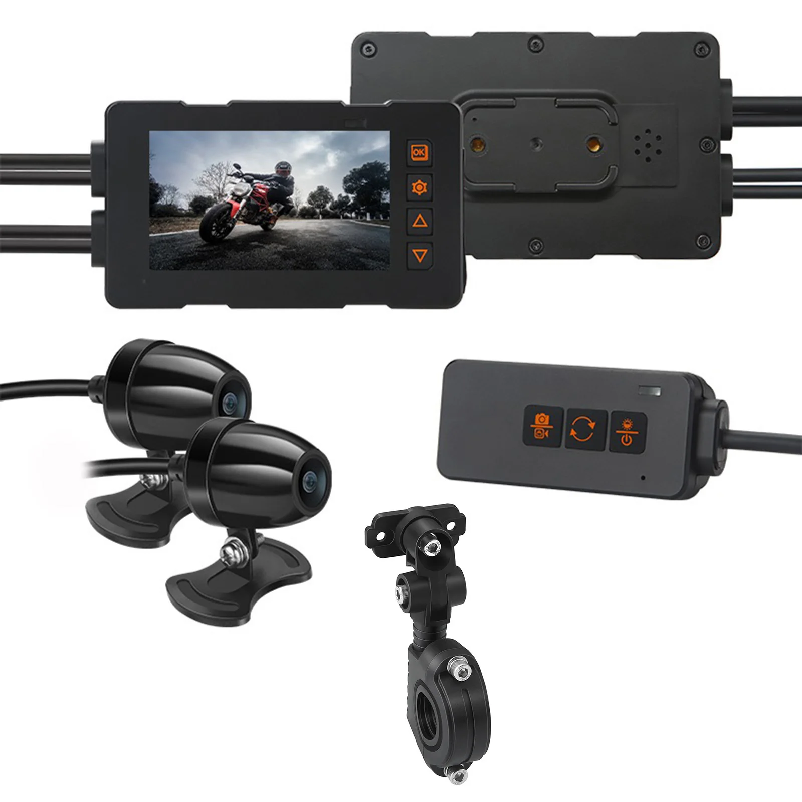 3Inch Motorcycle Driving Recorder 1080P HD Waterproof WiFi GPS Camera Dash Cam Front Rear Dual Lens Moto Driving Video Recorder
3Inch Motorcycle Driving Recorder 1080P HD Waterproof WiFi GPS Camera Dash Cam Front Rear Dual Lens Moto Driving Video Recorder