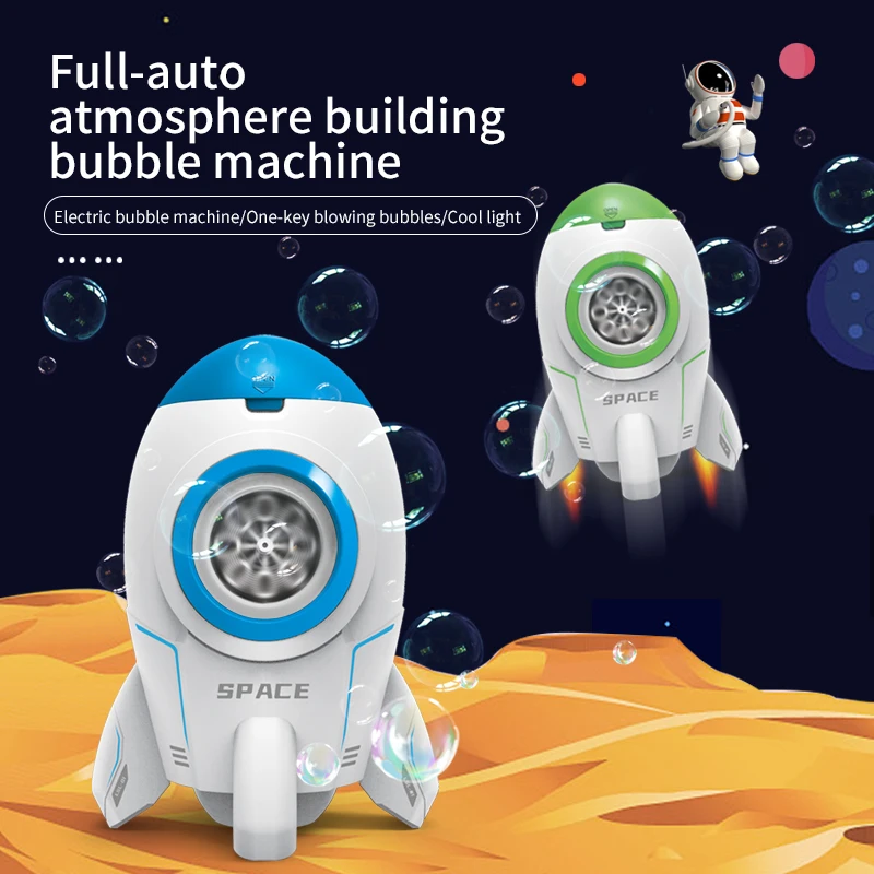 Rocket Bubble Machine Astronaut Bubble Gun Soap Bubble Maker Summer Outdoor Wedding Party Toy Children's Day Birthday Gifts
Rocket Bubble Machine Astronaut Bubble Gun Soap Bubble Maker Summer Outdoor Wedding Party Toy Children's Day Birthday Gifts