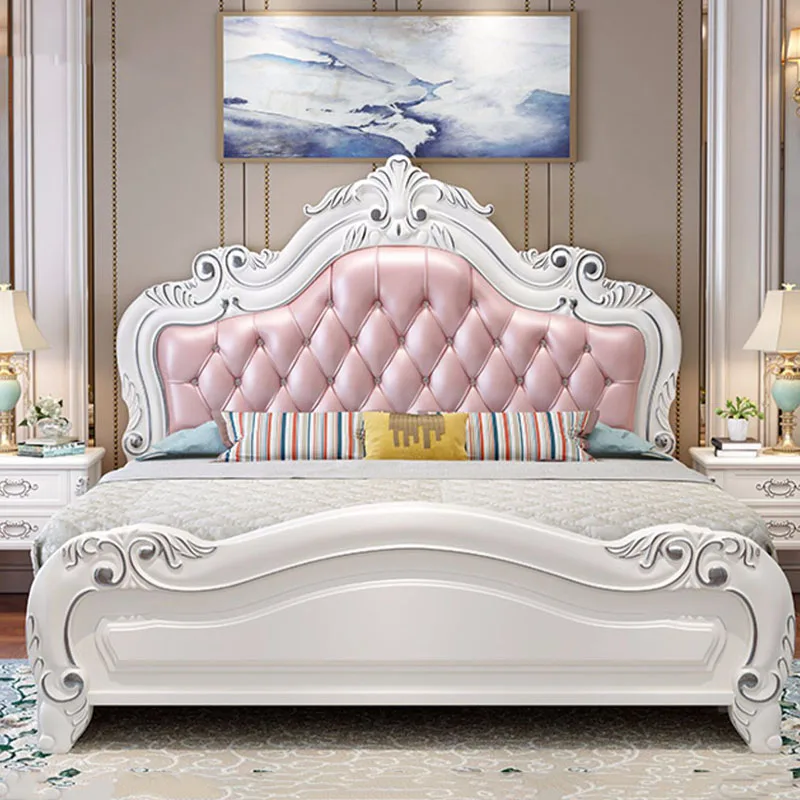 Storage Princess Luxury Double Bed Modern Hand Carved Wooden Headboard Double Bed Queen Girl Muebles Para Dormitorio Furniture
Storage Princess Luxury Double Bed Modern Hand Carved Wooden Headboard Double Bed Queen Girl Muebles Para Dormitorio Furniture