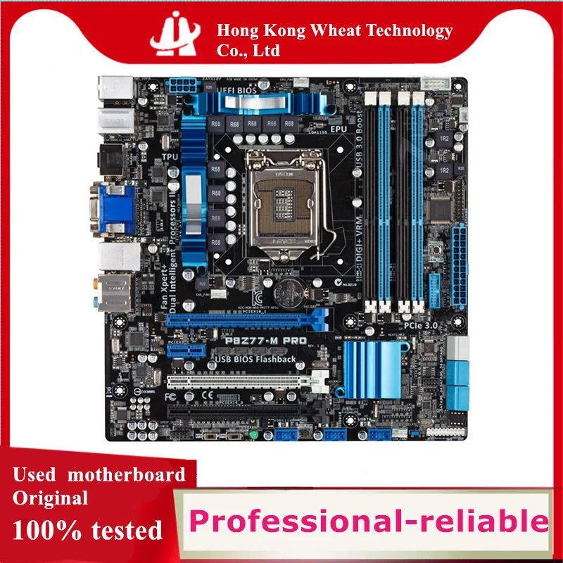 

Intel Z77 P8Z77-M PRO motherboard Used original LGA 1155 LGA1155 DDR3 32GB USB2.0 USB3.0 SATA3 Desktop Mainboard