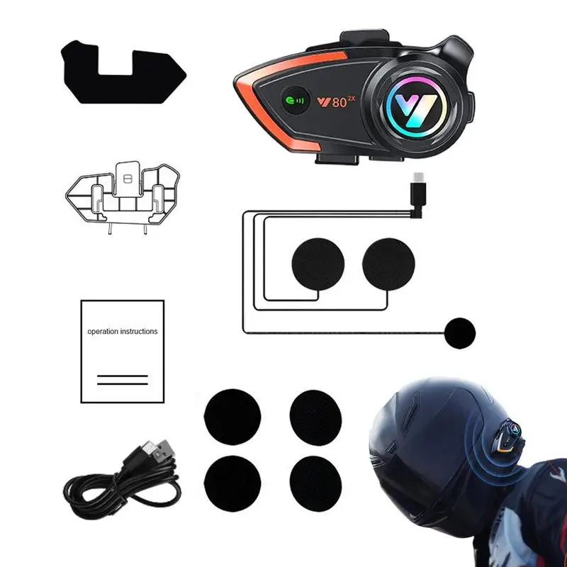 

Helmets Wireless Headset Riders Motorcycle Headset Waterproof Handsfree Low Latency Wireless Helmets Communication Systems