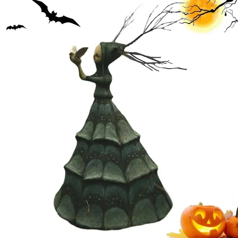 

Статуэтка ведьмы, декор для Хэллоуина, статуэтки страшной ведьмы, статуэтка кошмара ведьмы из смолы, ужас, книжная полка, дом с приведениями или цветочный горшок
