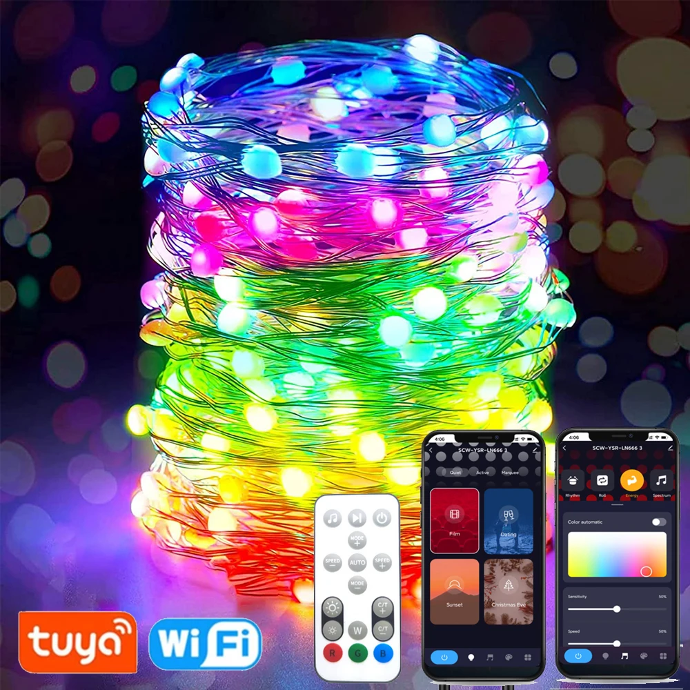 USB 5V Tuya Wifi LED Strip RGBIC Christmas Pixel Fairy String Light Music Sync IR Remote Smart Life fr Alexa Google Home Decor
USB 5V Tuya Wifi LED Strip RGBIC Christmas Pixel Fairy String Light Music Sync IR Remote Smart Life fr Alexa Google Home Decor
