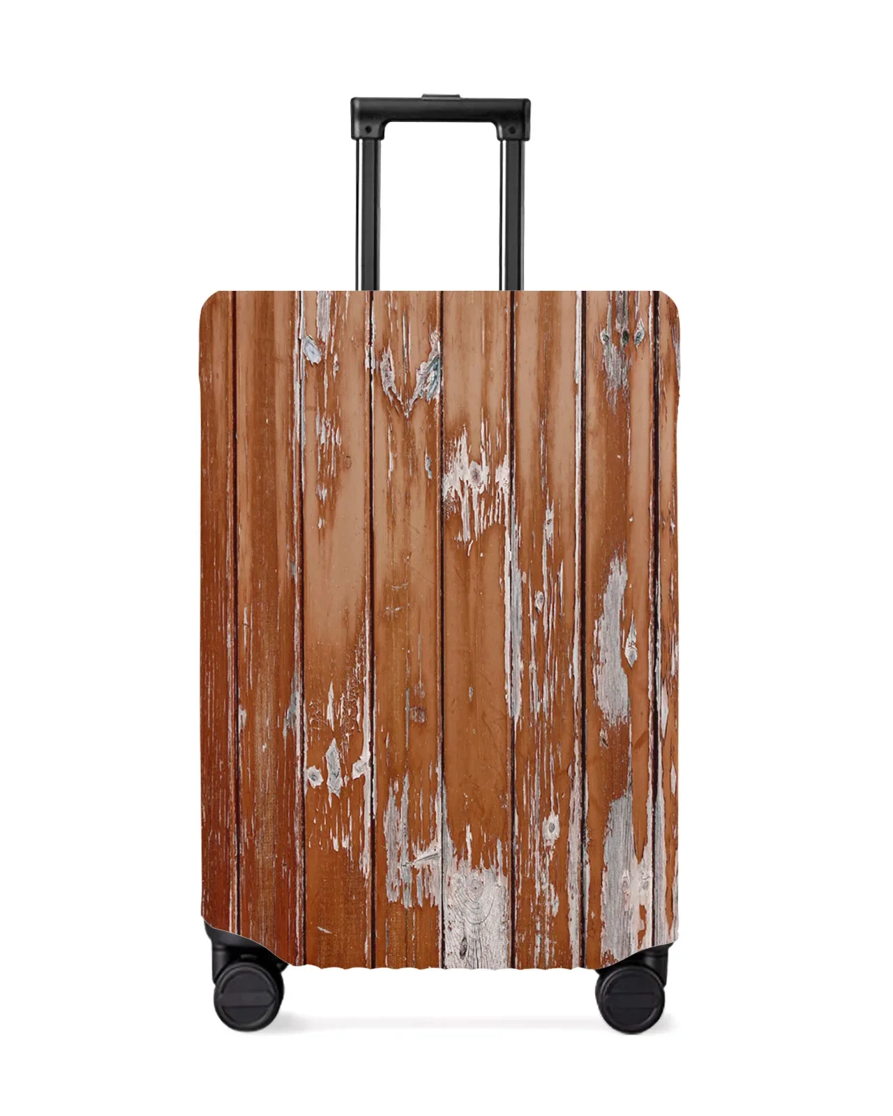 

Wood Grain Vintage Farm Brown Luggage Cover Stretch Suitcase Protector Baggage Dust Cover for 18-32 Inch Travel Suitcase Case