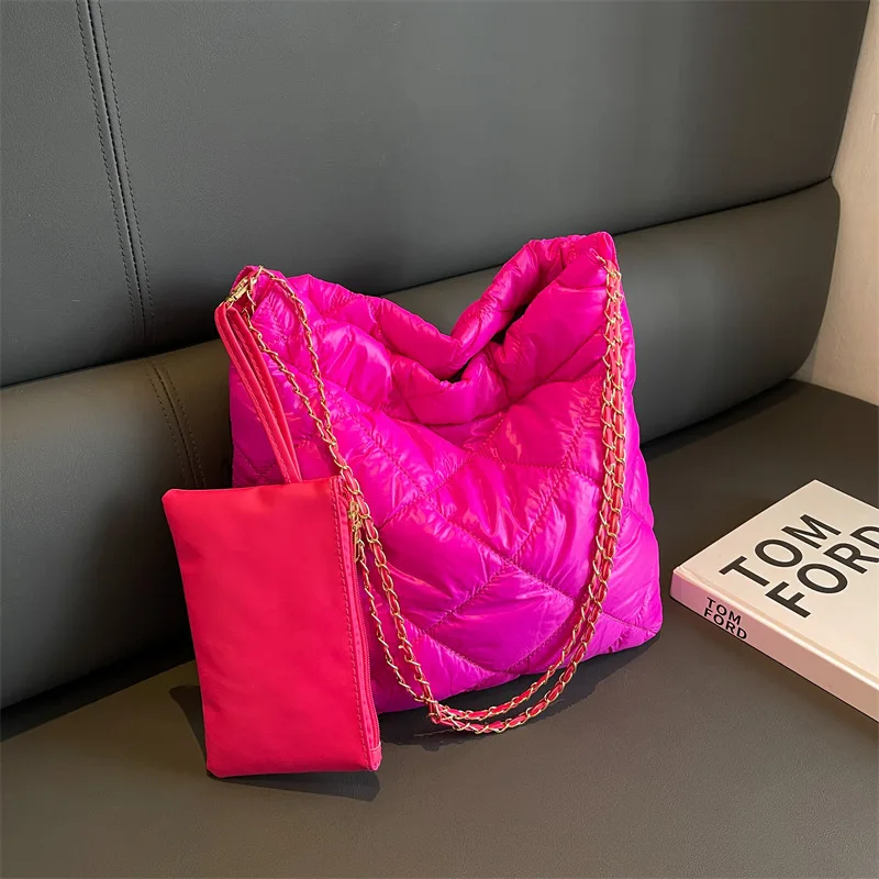 Down Nylon Padded Big Tote Bags Women's Rhombus Lattice Large-capacity Handbags Solid Shoulder Crossbody Bag Ladies Winter Bags
Down Nylon Padded Big Tote Bags Women's Rhombus Lattice Large-capacity Handbags Solid Shoulder Crossbody Bag Ladies Winter Bags