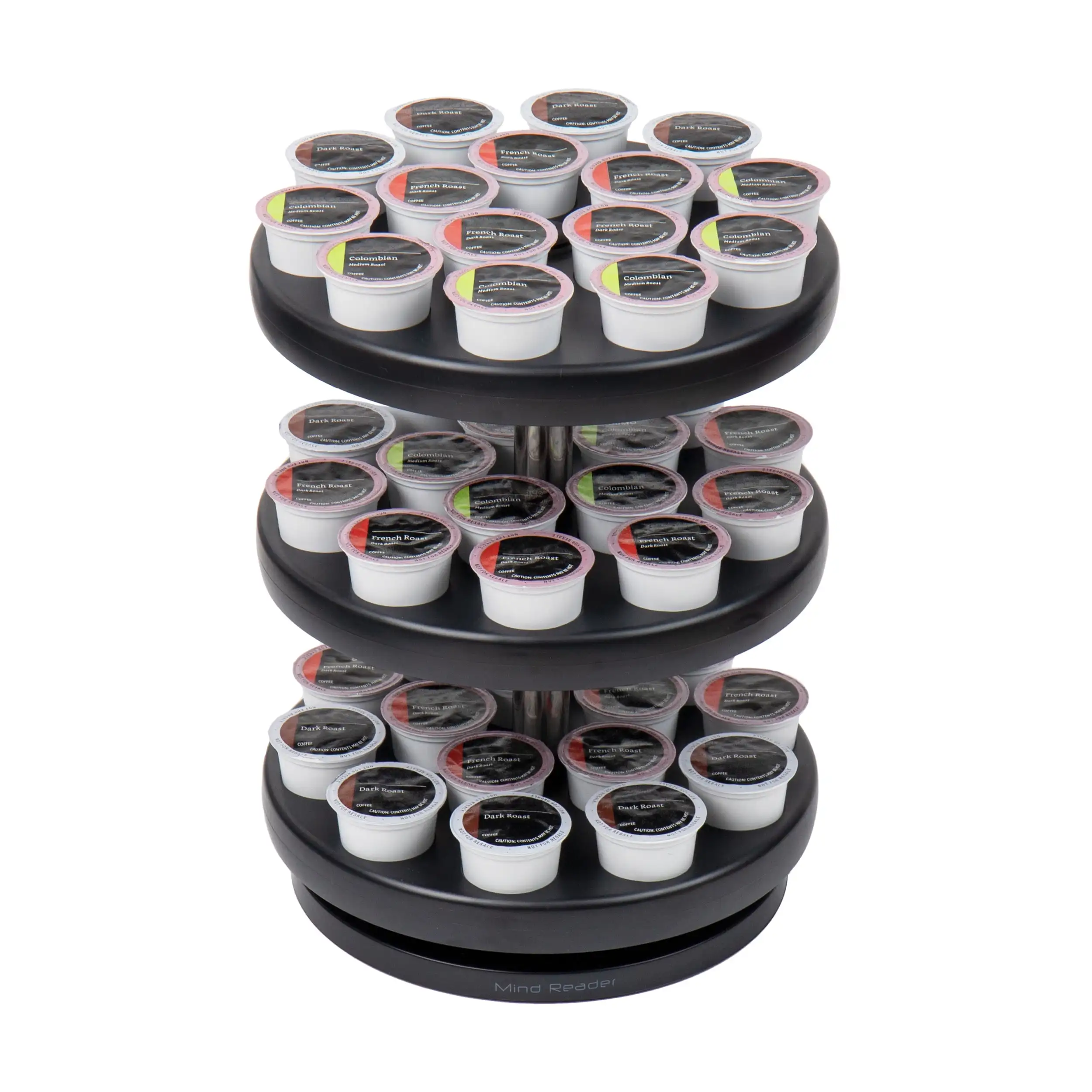 Mind Reader Single Serve Coffee Pod Carousel, 45 Pod Capacity, 9.5"L x 9.5"W x 11.75"H, Black
Mind Reader Single Serve Coffee Pod Carousel, 45 Pod Capacity, 9.5"L x 9.5"W x 11.75"H, Black