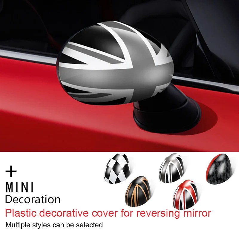 

2pcs Door Rear View Mirror Covers Stickers Car-styling For M Coope r S club Country Pace R 55 R 56 R 57 R 58 R 59 R 60 R 61