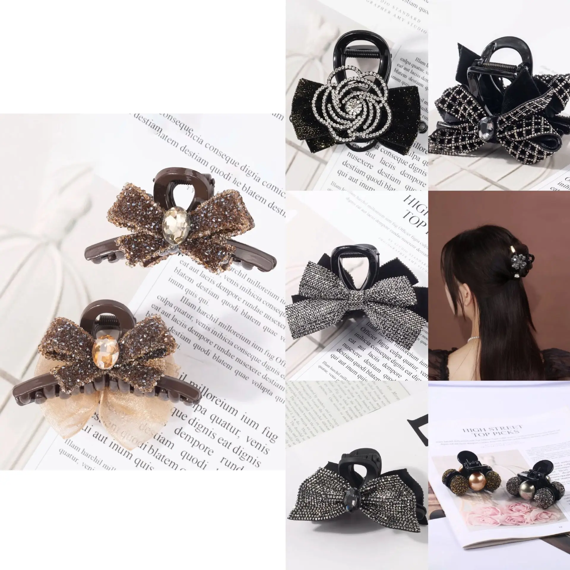 

Korea Geometric Shark Clip Hairpin Butterfly Grab Clip Metal Hair Claw Woman Girls Styling Barrette Headdress Hair Accessories