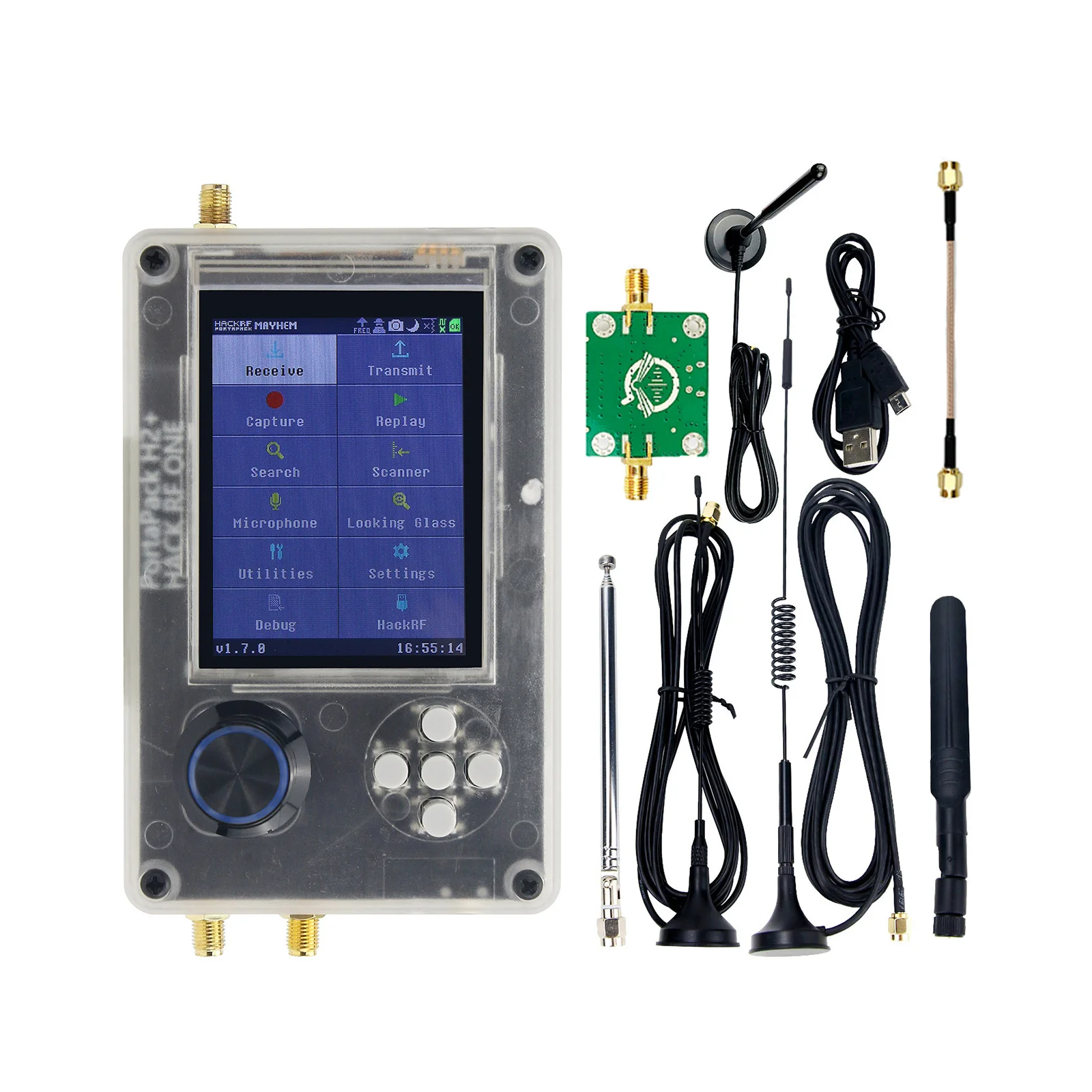 Обновленное радио PortaPack H2 + в сборе HackRF One R9 V2.0.0 SDR с пластиковым корпусом, ЖК-антенны 3,2 дюйма
Обновленное радио PortaPack H2 + в сборе HackRF One R9 V2.0.0 SDR с пластиковым корпусом, ЖК-антенны 3,2 дюйма