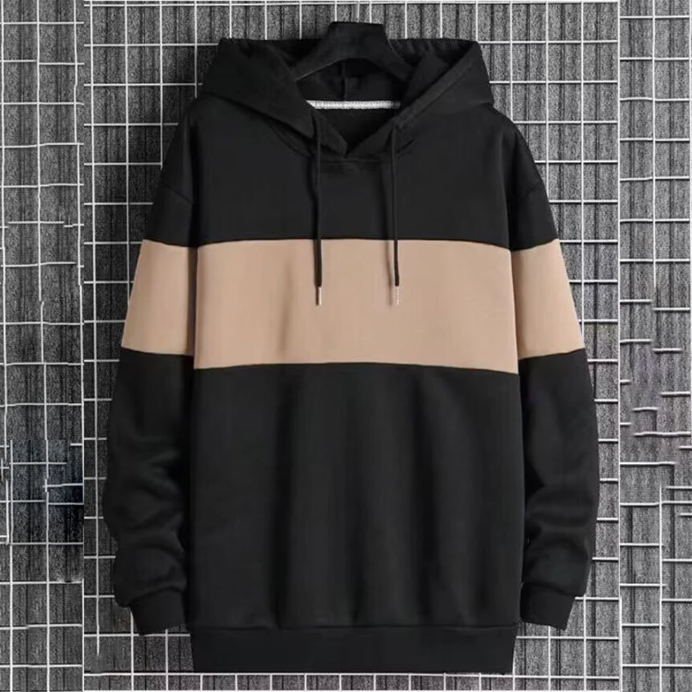 Mens Autumn Winter Patchwork Contrasting Hooded Drawstring Thin Velvet Long Sleeved Casual Men's Loose Sports Sweater Tops
Mens Autumn Winter Patchwork Contrasting Hooded Drawstring Thin Velvet Long Sleeved Casual Men's Loose Sports Sweater Tops