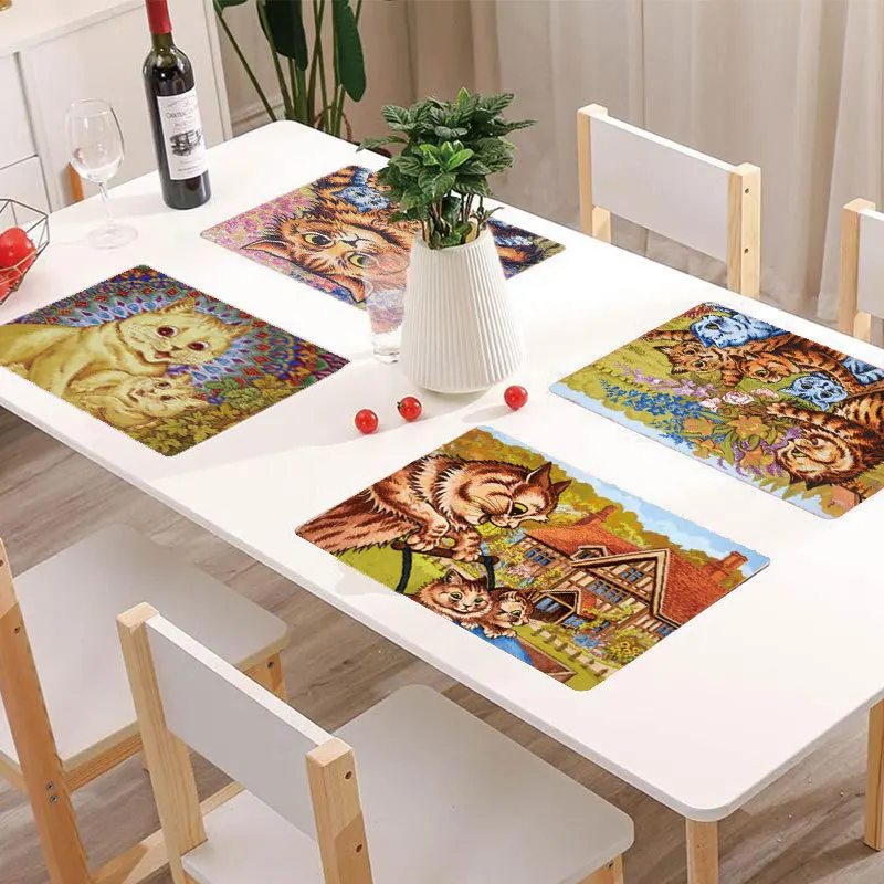 Colored Cartoon Cat Children Placemats Washable Fabric Insulation Disc Pad Pet Lovers Rectangular Linen Tablecloth Table Decor
Colored Cartoon Cat Children Placemats Washable Fabric Insulation Disc Pad Pet Lovers Rectangular Linen Tablecloth Table Decor