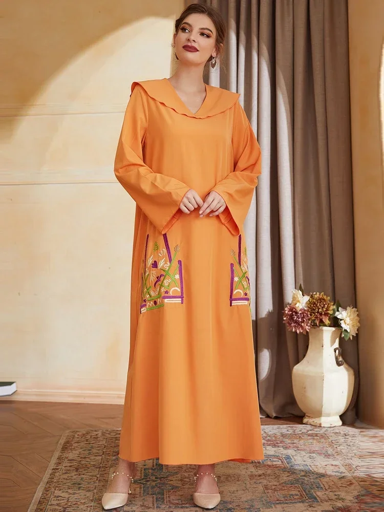 Eid мусульманское платье для женщин Abaya вышивка Jalabiya марокканские вечерние платья Дубай абайя, кафтан ислам платья арабское длинное платье
Eid мусульманское платье для женщин Abaya вышивка Jalabiya марокканские вечерние платья Дубай абайя, кафтан ислам платья арабское длинное платье