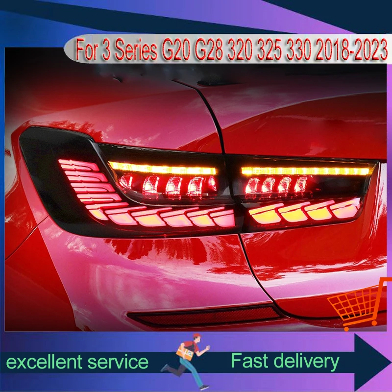 Auto Taillight For BMW 3 Series G20 G28 320 325 330 2018-2023 Dragon Scale Rear Lamp Assembly Modified Dynamic Turn Signal Light
Auto Taillight For BMW 3 Series G20 G28 320 325 330 2018-2023 Dragon Scale Rear Lamp Assembly Modified Dynamic Turn Signal Light