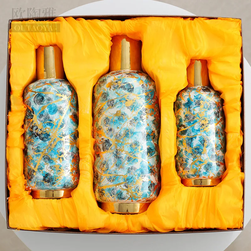 3Pcs/ceramic vase with gift box New Chinese style home, living room, TV cabinet, soft decoration, porch decoration, birthday dec
3Pcs/ceramic vase with gift box New Chinese style home, living room, TV cabinet, soft decoration, porch decoration, birthday dec