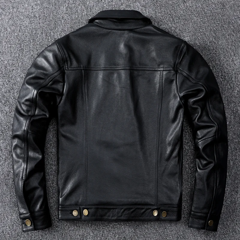 Genuine 100% Short s for Men Slim Leather Cowhide Casual Jackets Jaqueta Masculina Lq137
Genuine 100% Short s for Men Slim Leather Cowhide Casual Jackets Jaqueta Masculina Lq137