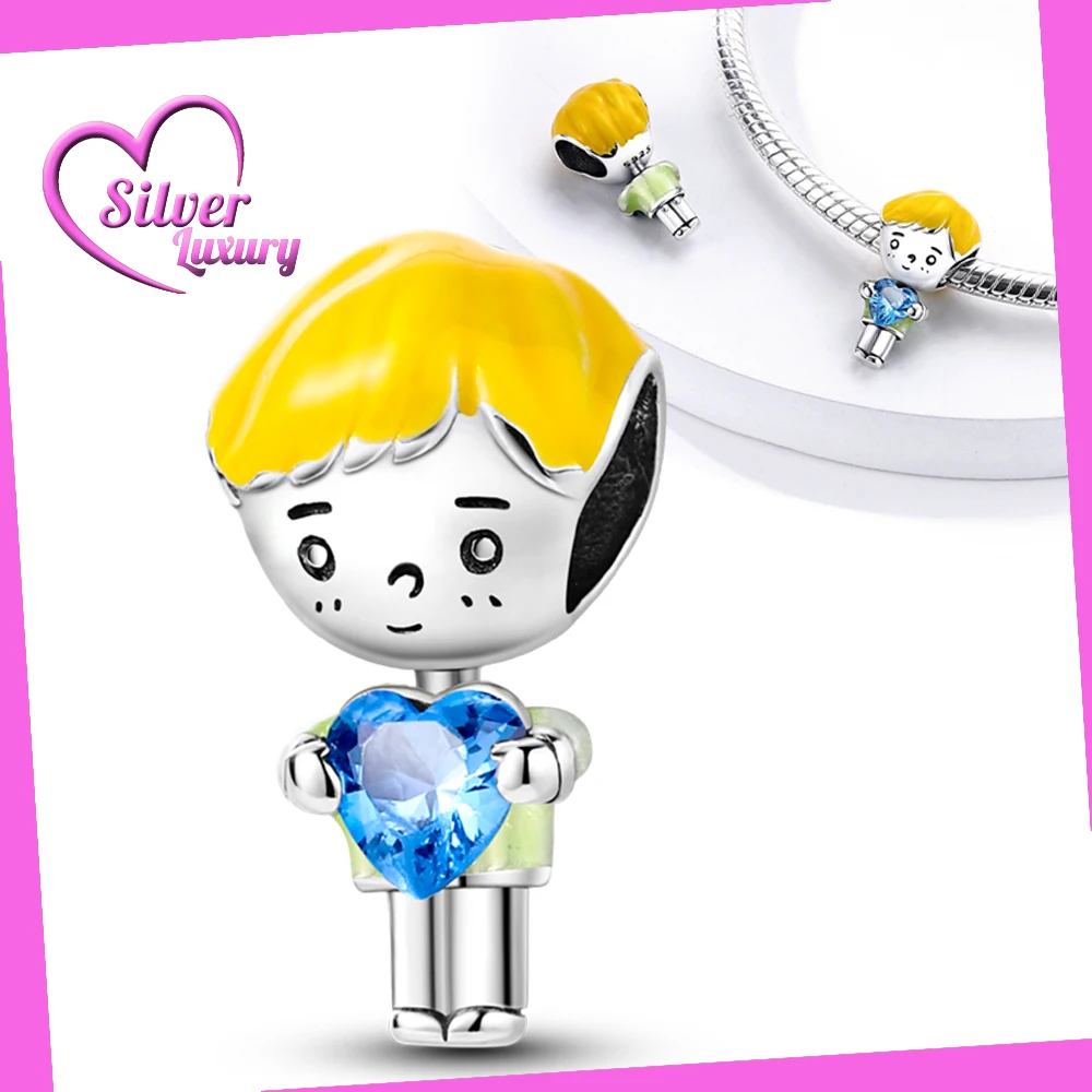 925 Sterling Silver Blue Zircon Love Boys Fit Pandora Charms Silver 925 Original Bracelet for Jewelry Making 
925 Sterling Silver Blue Zircon Love Boys Fit Pandora Charms Silver 925 Original Bracelet for Jewelry Making