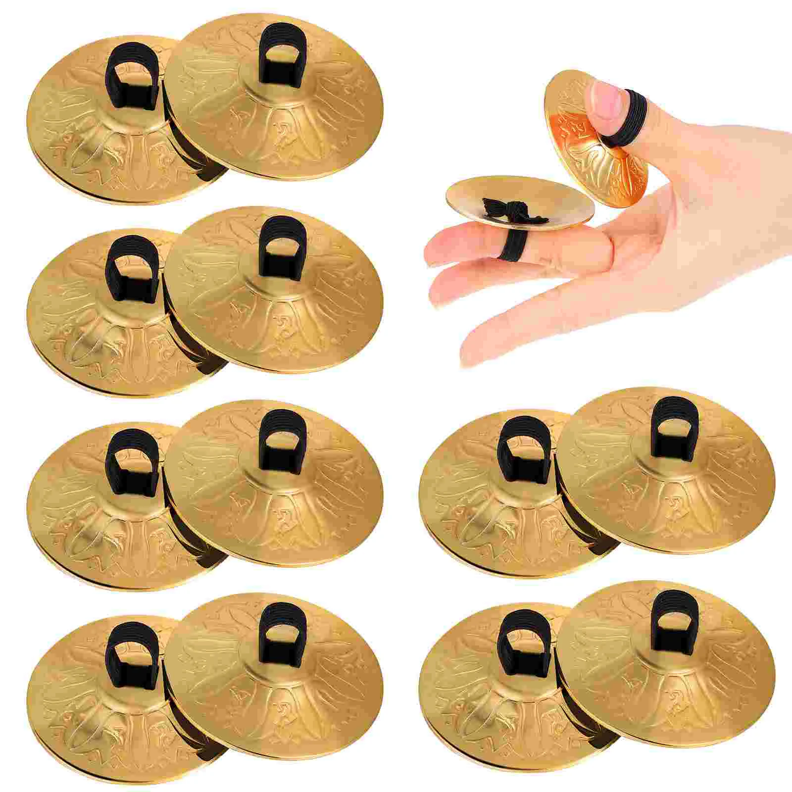 

10 Pcs Toy Set Finger Cymbal Child Kids Kidcraft Playset Brass Cymbals for Dancing