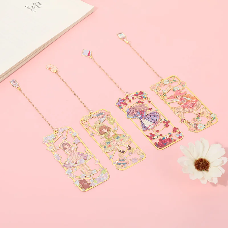 Flower Girl Brass Bookmark Tassel Pendant Book Clip Metal Pagination Mark Student Gift Stationery School Office Supplies
Flower Girl Brass Bookmark Tassel Pendant Book Clip Metal Pagination Mark Student Gift Stationery School Office Supplies