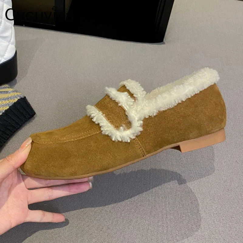 New Winter Wool Women Loafers Kidsiede Leather Warm Flat Fur Shoes Ladies Designer Brand Casual Shoes For Women
New Winter Wool Women Loafers Kidsiede Leather Warm Flat Fur Shoes Ladies Designer Brand Casual Shoes For Women